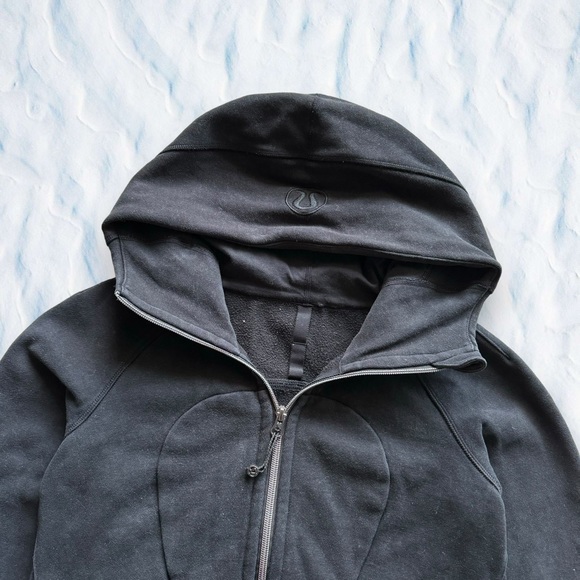 Lululemon Athletic Women Scuba Full zip hoodie black Sz 6 Workout Gym Casual - Picture 3 of 8